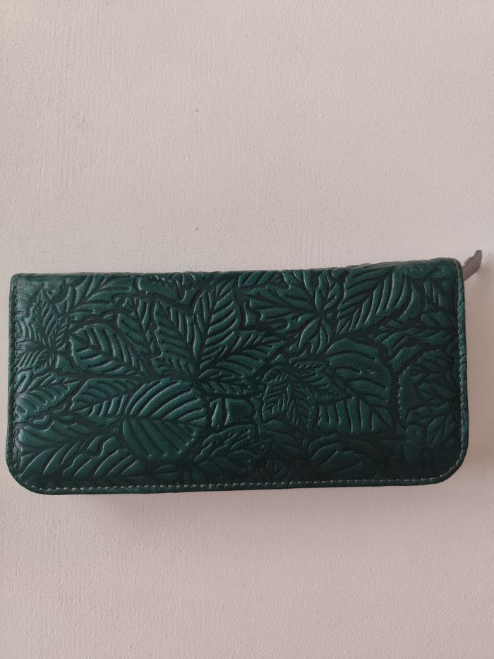 Porte monnaie carte chéquier cuir - photo numéro 2