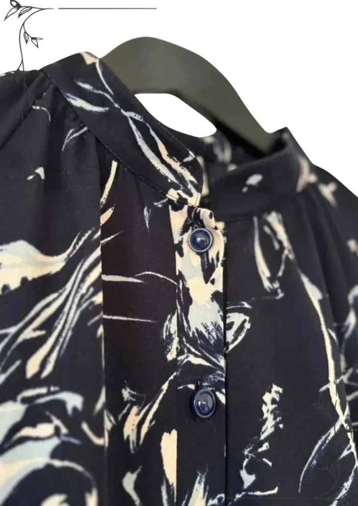 Robe à fleurs bleue Vintage Afibel Taille L/XL - photo numéro 4