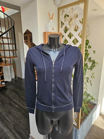 Camaïeu gilet à capuche bleu taille S