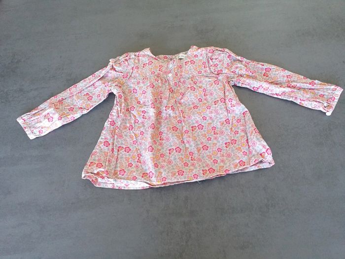 Haut fleuri Manche longue