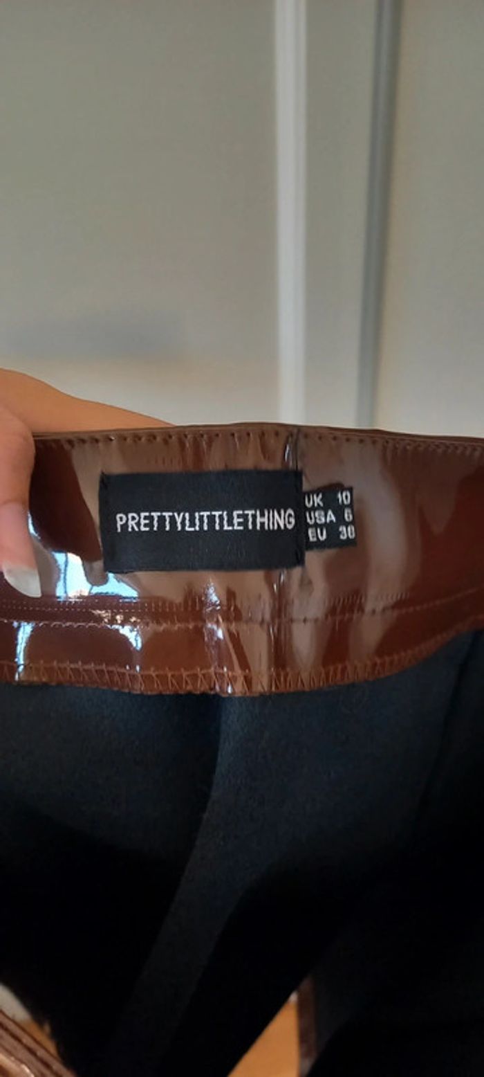 Jupe effet vynile brune missguided 38 - photo numéro 5