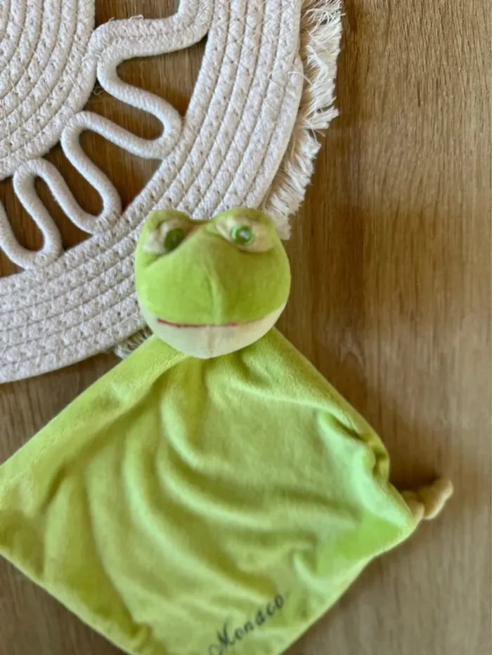 Doudou plat grenouille vert – Très bon état - photo numéro 2