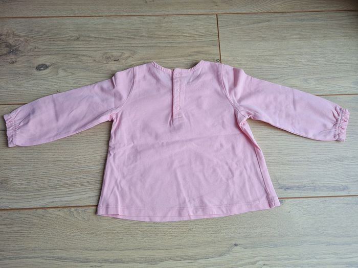 Tshirt ML rose Natalys 12 mois - photo numéro 3