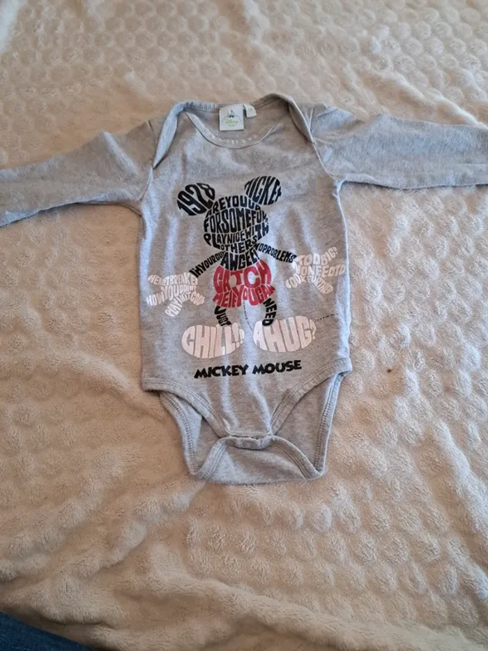Body Disney Mickey – Manches longues – Taille 3 mois