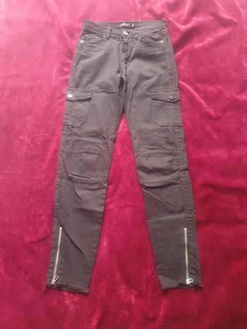 Jeans cargo noir taille 34