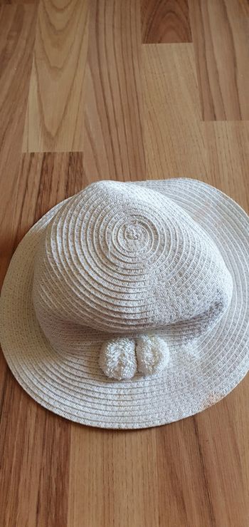 chapeau d ete blanc obaibi 45 cm