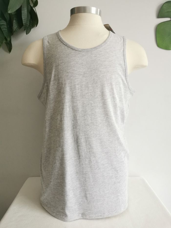 Tee-shirt sans manches, débardeur gris chiné NPO Taille XL