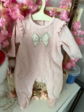Pyjama dors bien en velours pour bébé fille