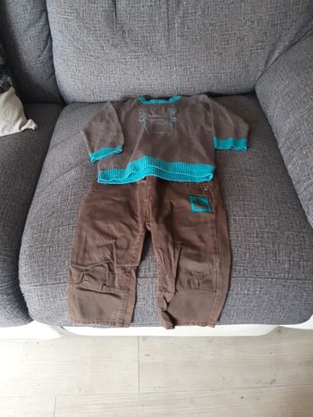 Ensemble pantalon pull bébé 12 mois