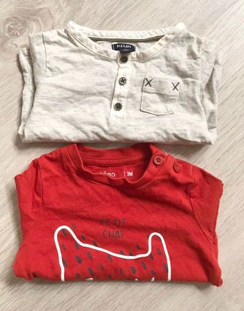 2 hauts 3 mois (Kiabi/Gémo)