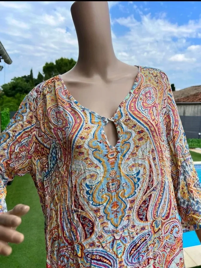 Superbe blouse/tunique graine de malice - taille L - photo numéro 2
