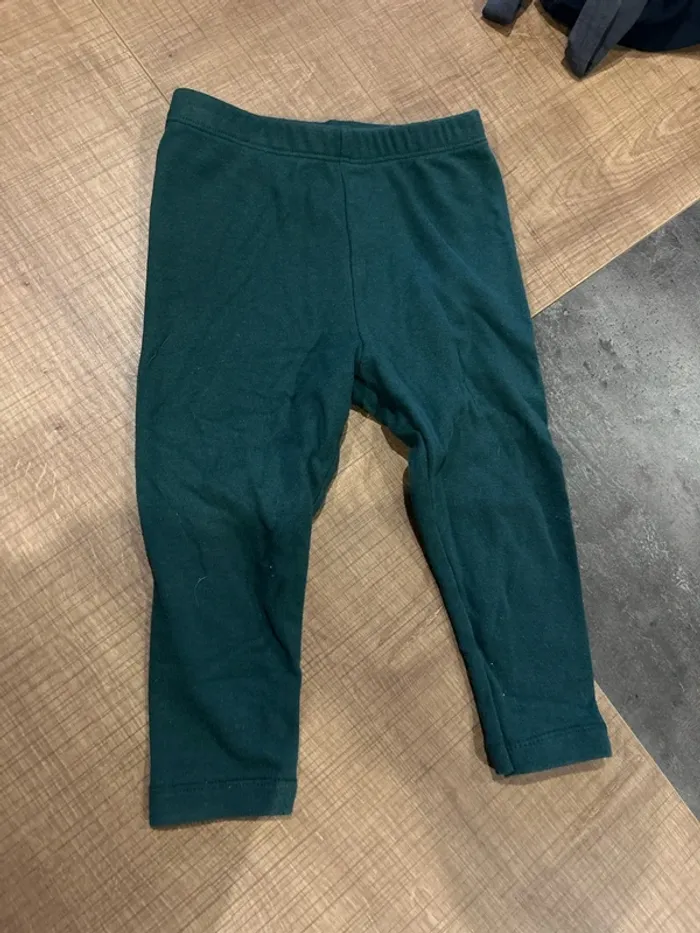 Pantalon molletonné bébé fille, vert, 18 mois