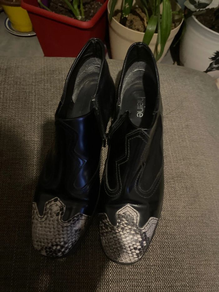 Bottines exclusives en cuir, noir - photo numéro 8