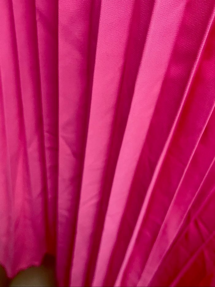 Jupe longue rose plissée - photo numéro 5