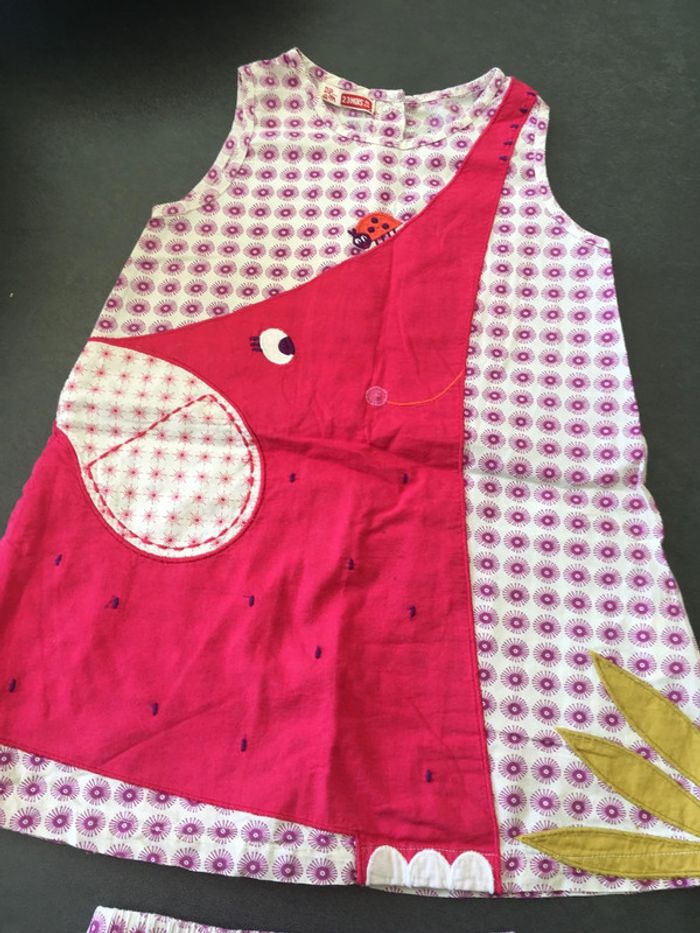 Ensemble lot robe + bloomer DPAM 18 24 mois - photo numéro 2