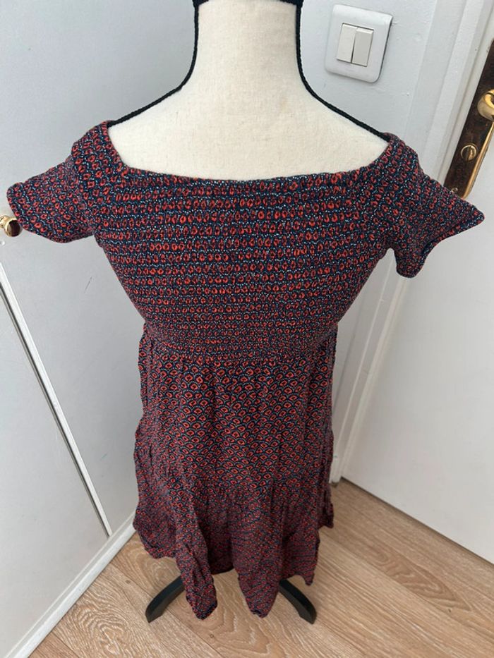 Robe d’été en coton 10 ans - bordeaux style bohème - photo numéro 5