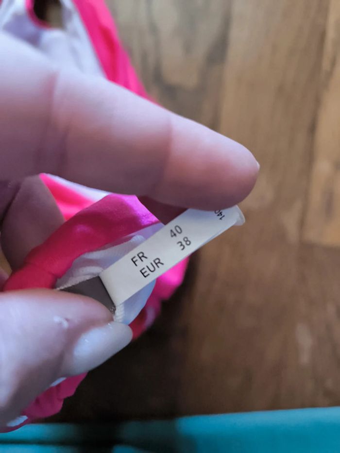 Bas de maillot de bain taille 40 rouge gorge - photo numéro 4