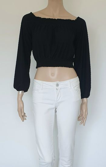 Blouse courte noire T.36