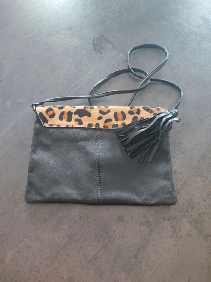 Pochette plate leopard et noir Asos - photo numéro 2