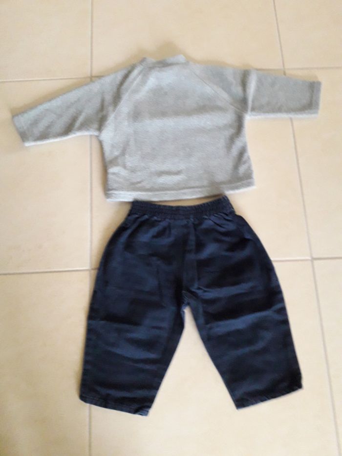 Ens. pantalon + pull polaire - 12 mois - photo numéro 2