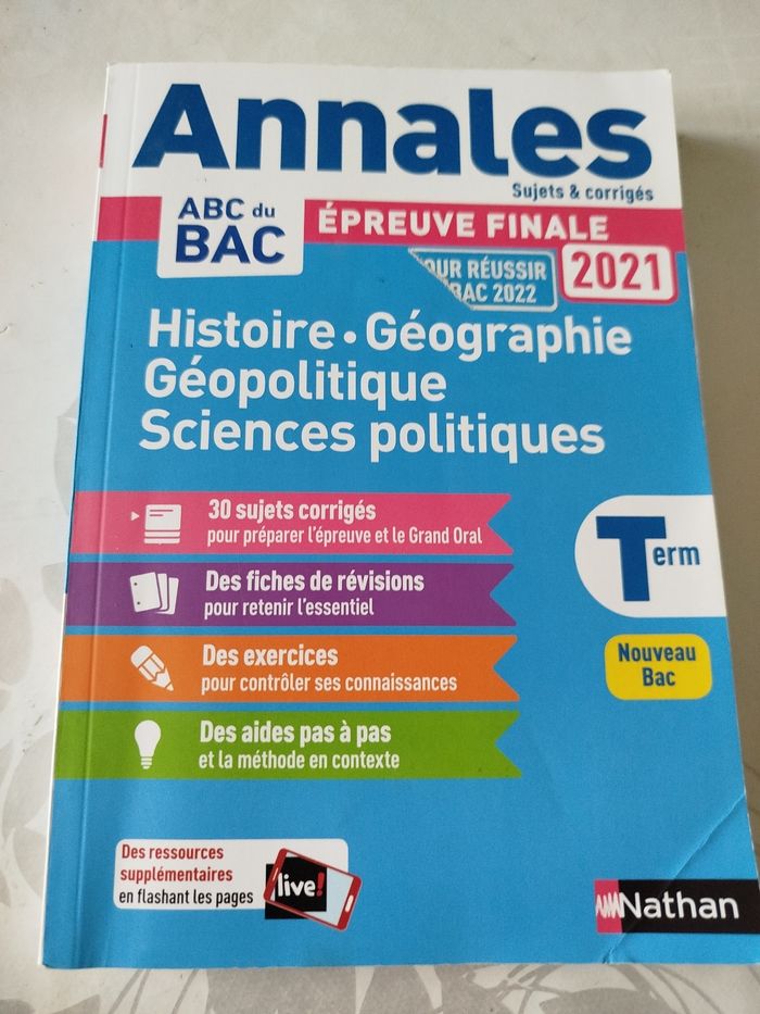 Annales du bec histoire-géographie géopolitique sciences politiques terminale spécialité