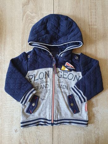 Sweat zippé Terre de Marins - 12 mois