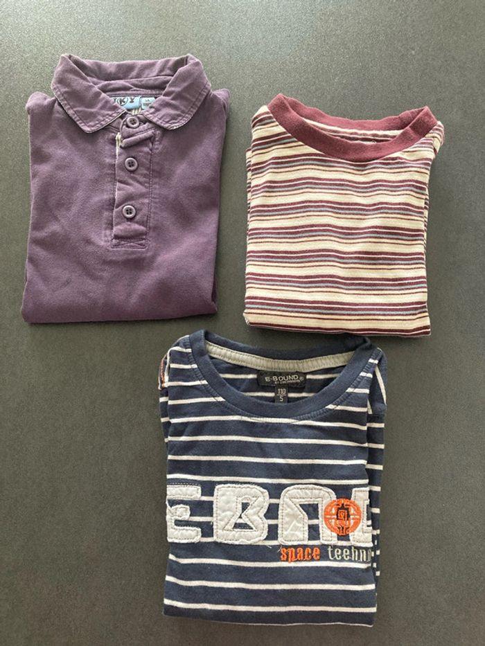 Lot ensemble haut polo vêtement garçon 8 ans