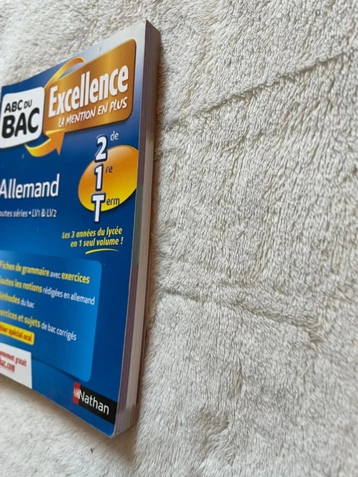 Livre manuel scolaire ABC du BAC allemand (grammaire, conjugaison) - photo numéro 3