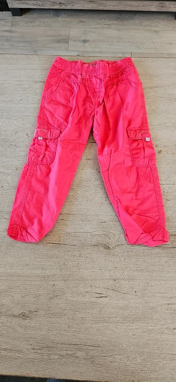 Pantacourt en toile fushia, avec poches, Orchestra, 8 ans, nickel