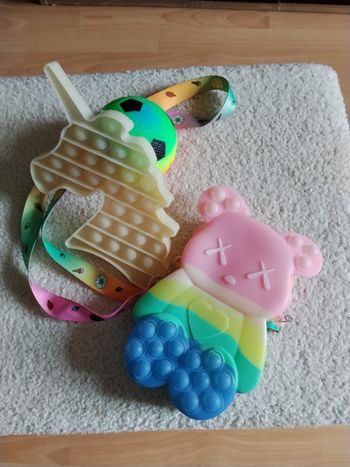 Pop it licorne et chat bandoulière