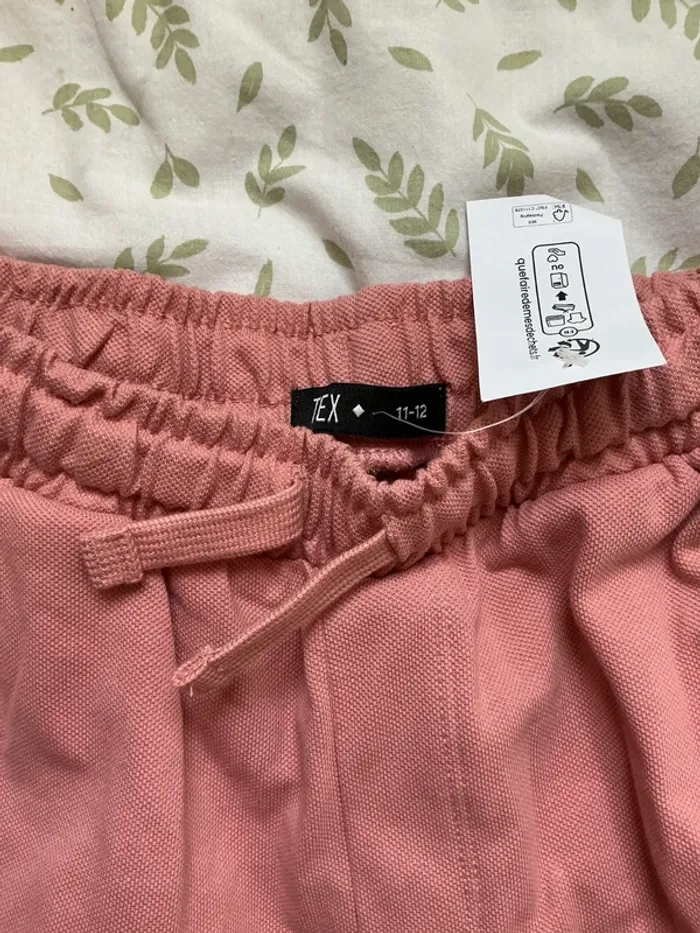 short lien de serrage à la taille 11/12 ans tex vieux rose - photo numéro 3