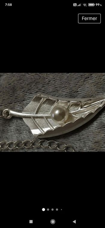 Chaîne et pendentif perle