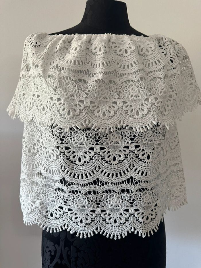 Top dos nu crochet blanc - photo numéro 2