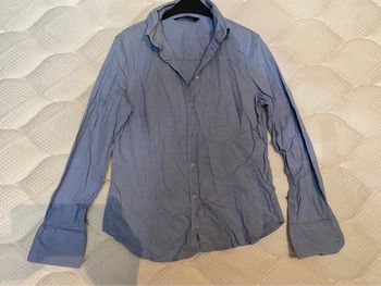 Chemise bleu longue manche