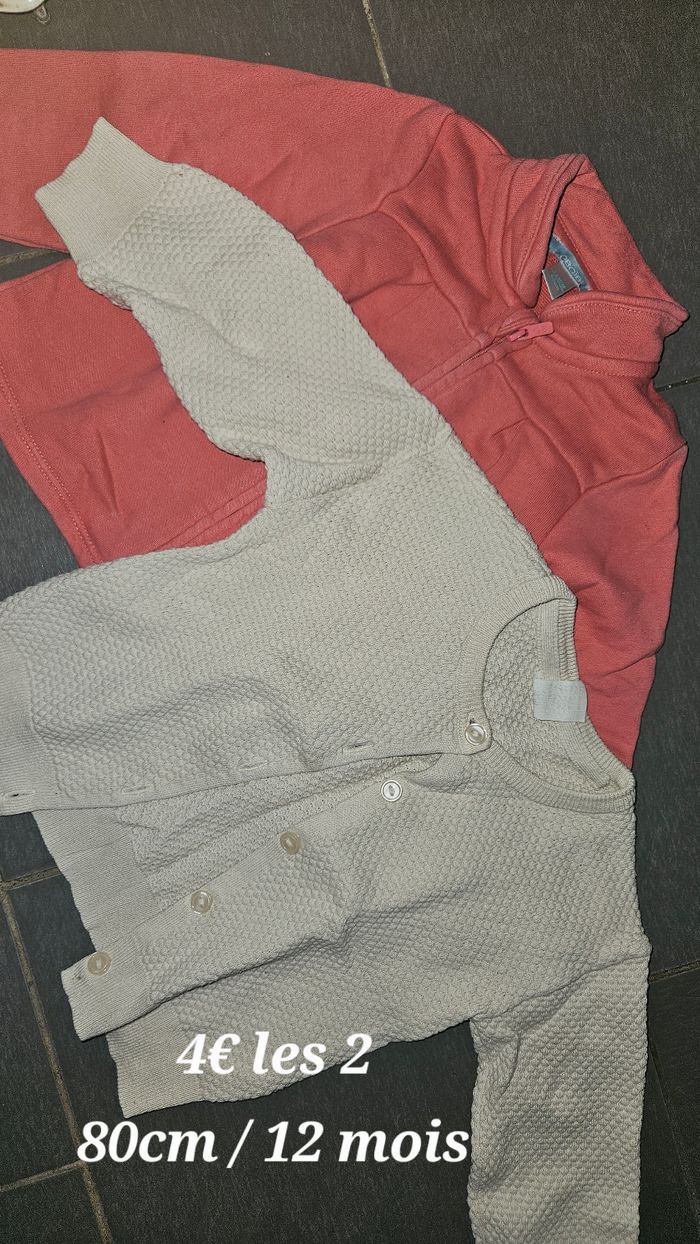 Gilet taille 9/12 & 18 mois
