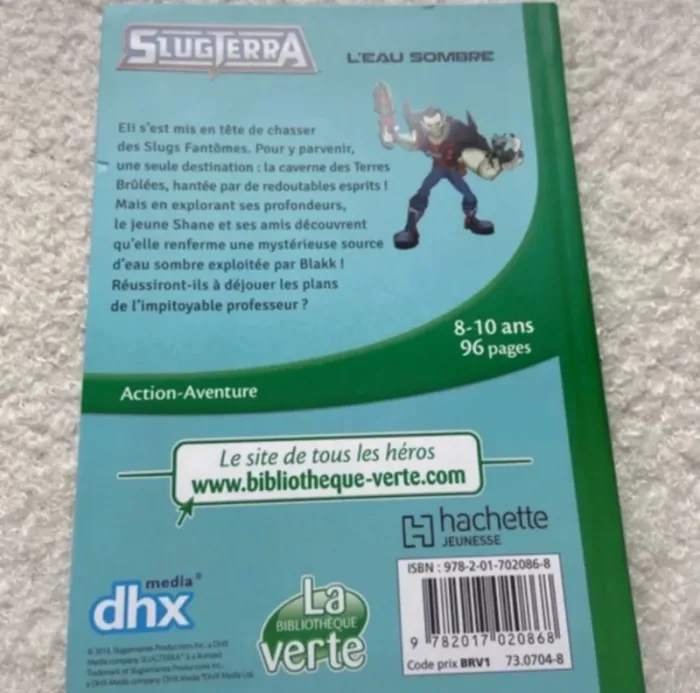 Livre Slugterra L’eau Sombre bibliothèque verte 8-10 ans en bon état - photo numéro 4