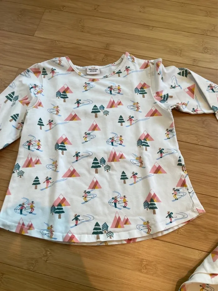 6 ans - Pyjama 2 pièces - coton doux thème du ski - comme neuf - photo numéro 5