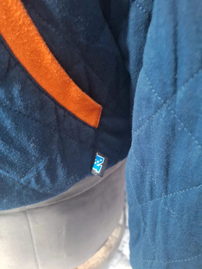 Veste épaisse a capuche NFL réversible homme / orange et bleu taille 2XL floqué (248) - photo numéro 5