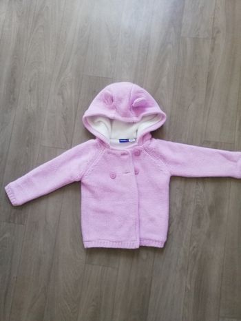 Manteau maille fille 12 mois