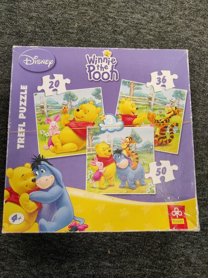 Lot de 3 puzzles Winnie l'ourson