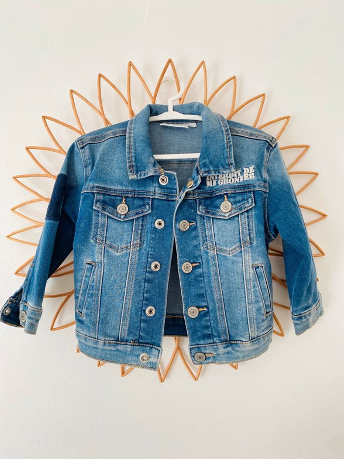 Veste en jean Interdit de me gronder 18 mois