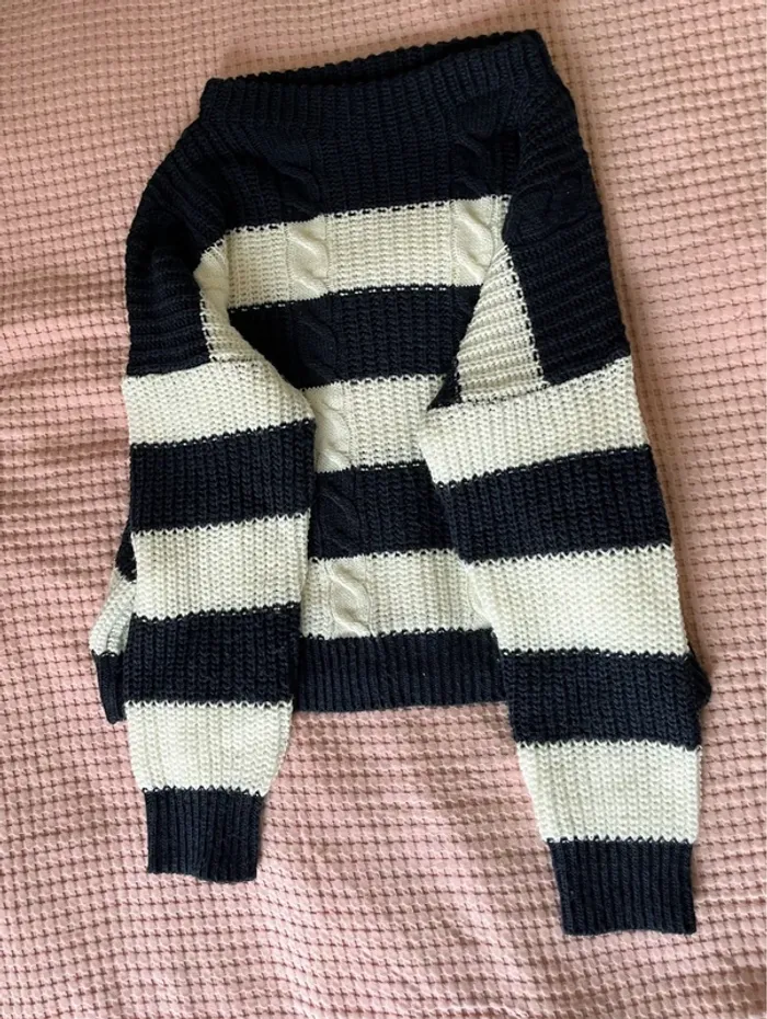 Pull marinière oversize court Etam taille M - photo numéro 4