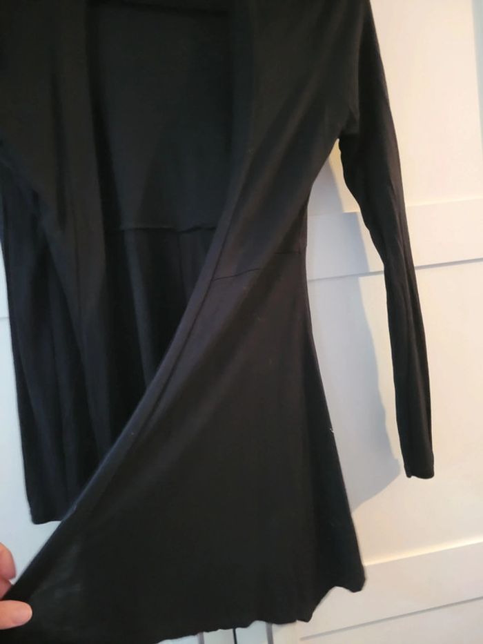 gilet noir asymetrique - photo numéro 2