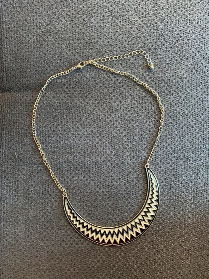 Collier fantaisie métal doré