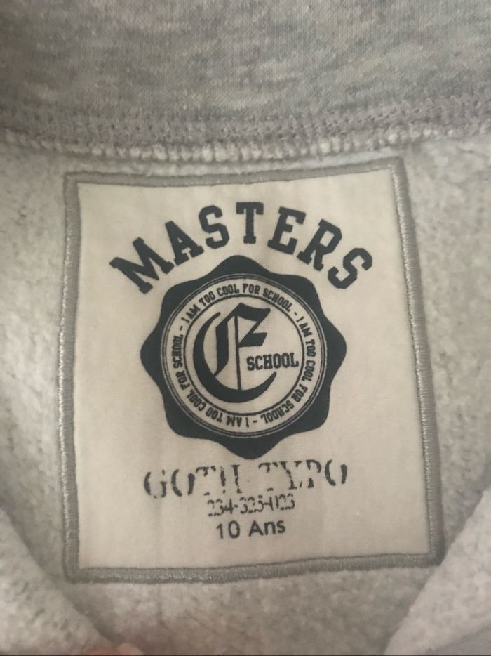 Sweat gris/bleu Masters 10 ans - photo numéro 3