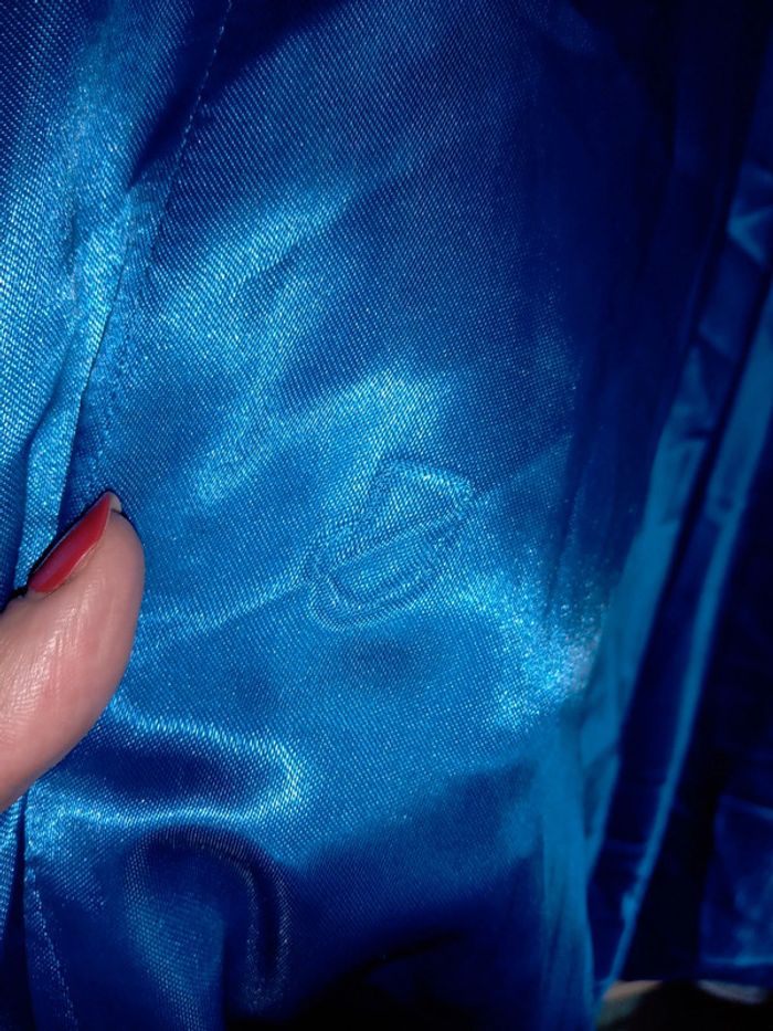 Jupe soleil danse orientale satin bleu royal - photo numéro 4