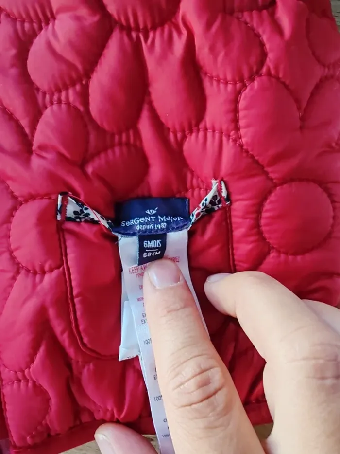 Jolie doudoune sans manches réversible sergent major- 6 mois - photo numéro 5