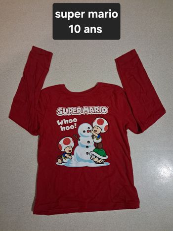 Tee-shirt ML super mario 10 ans