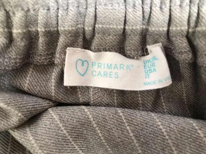 Pantalon ligné gris et blanc Primark - Taille 44 - photo numéro 3