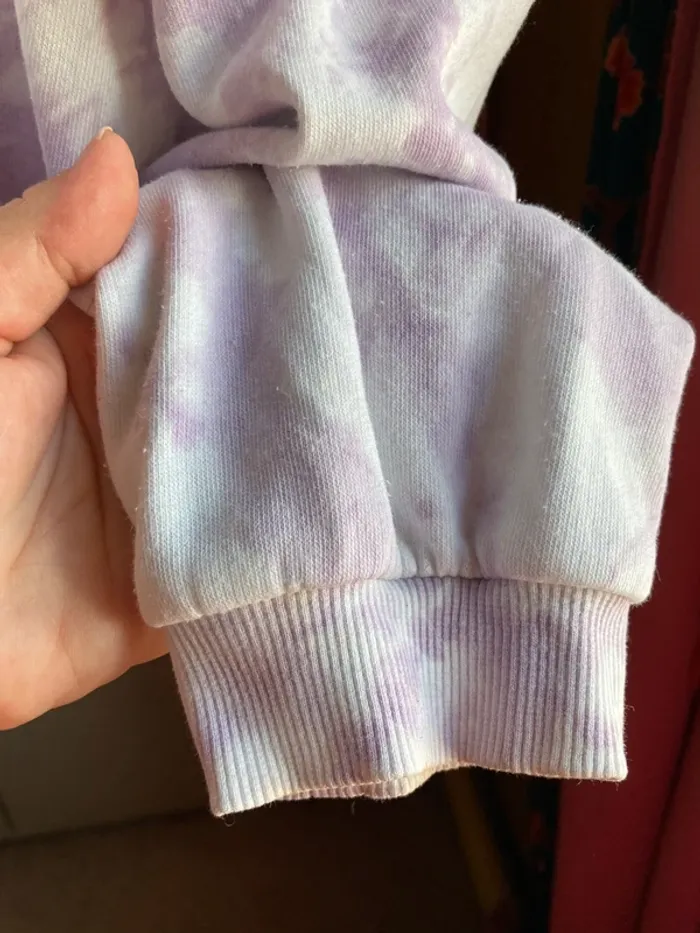 Superbe sweat-shirt capuche hoodie top crop Harry Potter coton tye et dye taille S - photo numéro 5